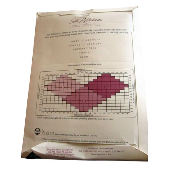 Hanes Silk Reflections OPAQUE Collection Control Top CLASSIC Navy Sz EF #E92 - Picture 3 of 3